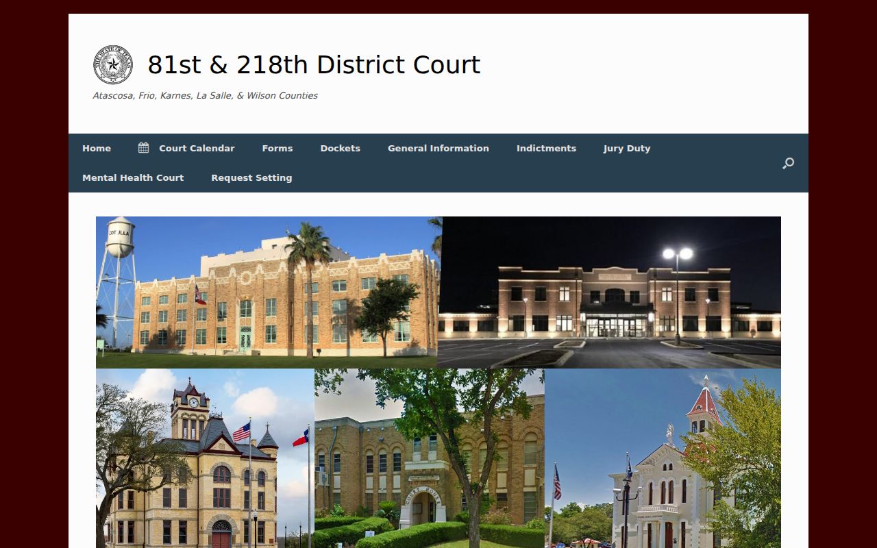 La Salle County arrest warrant process, 81st and 218th District Court website