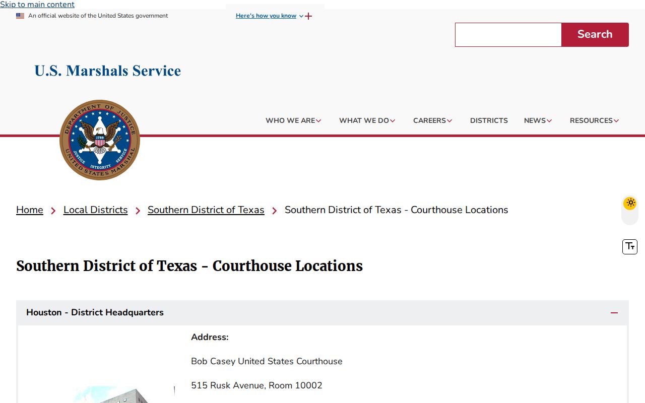 La Salle County federal warrant service, U.S. Marshals Laredo office contact