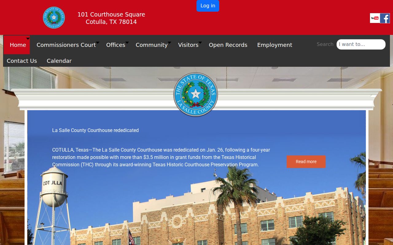 La Salle County warrant records, restored courthouse and official office links